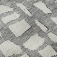 thumbnail image 2 of HomeRoots 663357 8 x 10 ft. Gray & Ivory Cobblestone Washable Machine Made Rectangle Area Rug with UV Protection, 2 of 7