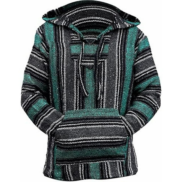 Mexican Hoodie Hippie Surf Poncho Sweater Sweatshirt Pullover