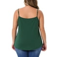 thumbnail image 4 of DARING DIVA Women's Plus Cami Tank Lace Front Sleeveless Tops 4X Green, 4 of 6