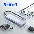 thumbnail image 4 of Docking Station for Dell/HP/Lenovo/Mac Laptop, USB C Laptop Docking Station Dual Monitor, 9 in 1 USB C Hub Multiport Adapter with HDMI/USB/PD/SD/TF, 4 of 7