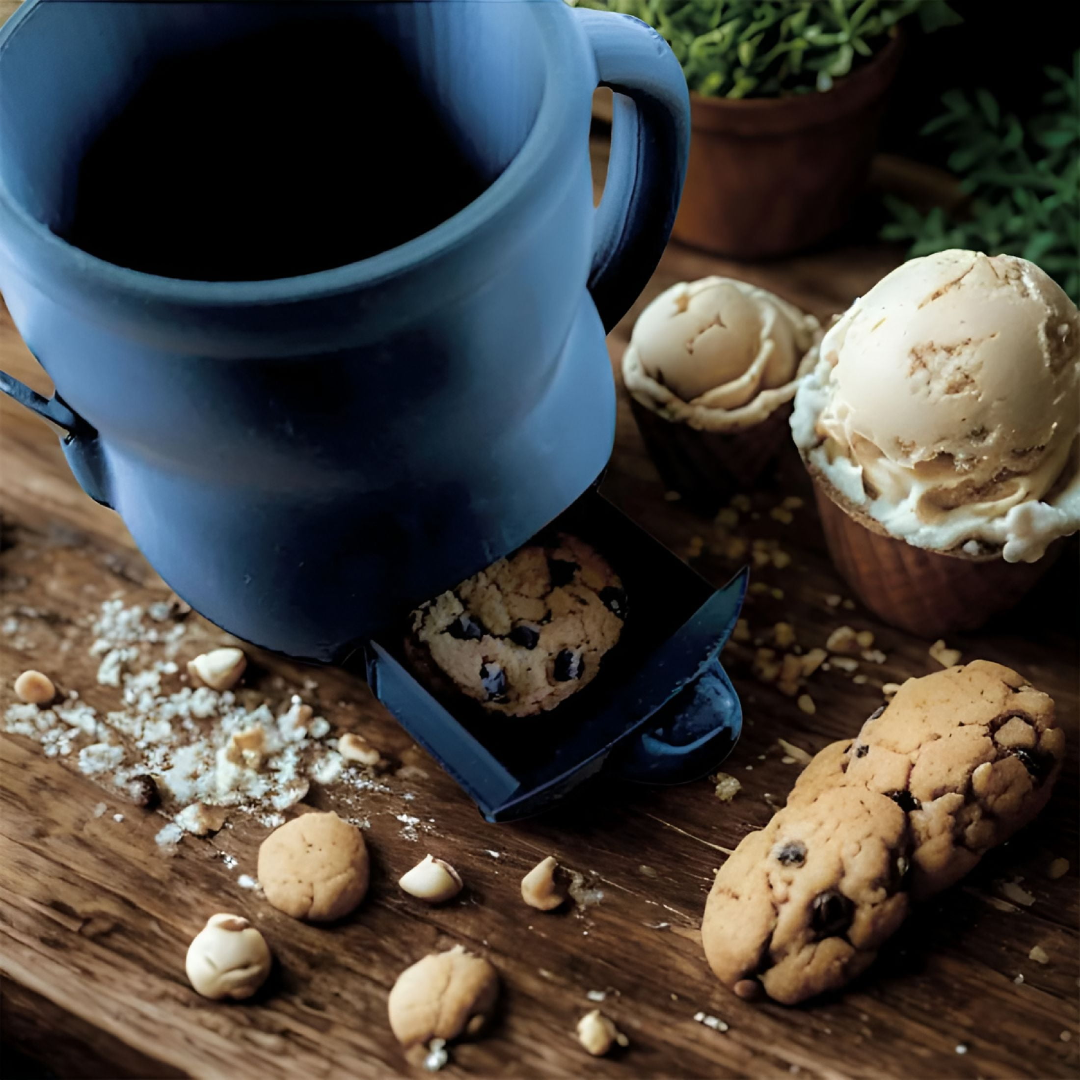 ACDANC Penguin Pint Size Ice Cream Holder - Reusable Cute Design with Spoon Slot&Cozy Handle (2PCS)