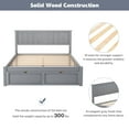 thumbnail image 4 of PAPROOS Full Bed with Storage, Heavy Duty Wood Platform Bed Frame with Headboard and Under-bed Drawers, Space Saving, Modern Full Size Bed Frame, No Box Spring Needed, Gray, 4 of 10