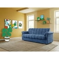 thumbnail image 1 of Sofá Cama Makora Velvet Azul Modelo Mercury, 1 of 7