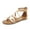 GOLD, variant on Women's Dressy Gladiator Summer Cross Strappy Sandals Comfort Flat Casual Beach Fisherman Thong Sandals