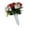 B, variant on Artificial Imitation Roses with Bucket, Outdoor Memorial Flowers for Cemetery Mausoleum Decoration, No Fade Faux Bouquet for Graves, One Bunch of Artificial Flowers, with Bucket