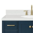 thumbnail image 6 of Ariel Cambridge 42 Inch Single Oval Sink Bathroom Vanity With Carrara White Quartz Countertop 1.5 Edge In Midnight Blue, 6 of 10