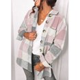 thumbnail image 2 of Camisas de abrigo a cuadros a la moda para mujer, abrigo informal, camisa con botones y estampado a cuadros, abrigo informal para mujer, diseño revolucionario, 2 of 6