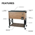 thumbnail image 5 of Permasteel 80-Qt Oak Wood Style Patio Cooler with Wicker Bottom, 5 of 17