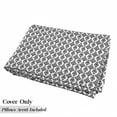 thumbnail image 5 of Damask Floor Pillow Lounger Cover, Damask Pattern Tiles Interchangeable Retro Nostalgic Modern Baroque Stencil Art, Nap Mat Printed Fabric Case for 5 Pillows, 88" x 36", Black White, by Ambesonne, 5 of 5