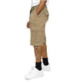 thumbnail image 2 of G-Style USA Men's Belted Camo Cargo Shorts 9AP10 - Khaki - 30, 2 of 5