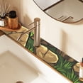 thumbnail image 6 of Brown Stone on Green Leaf Kitchen Sink Splash Guard, Silicone Sink Faucet Mat Dry Out the Kitchen Bathroom, 6 of 7