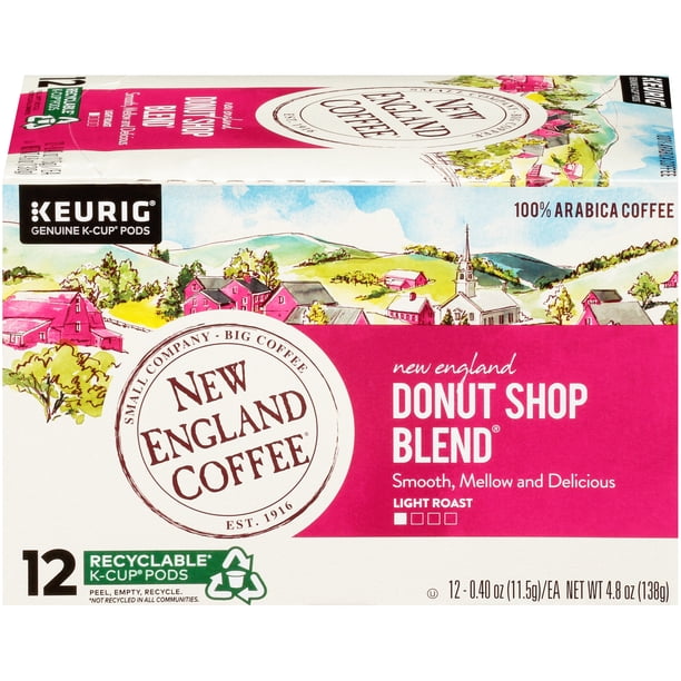 New England Coffee Donut Shop Coffee Blend Kcup Pods, 12 Ct Walmart