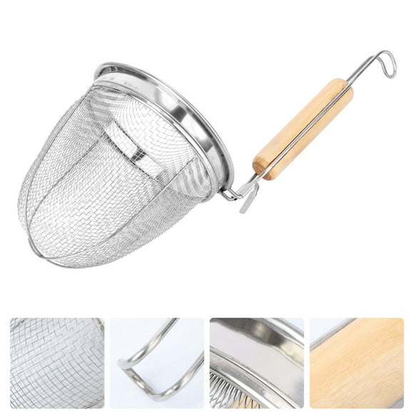 OULII Ramen Noodle Strainer Basket Stainless Steel for Blanching Vegetables 1Pcs