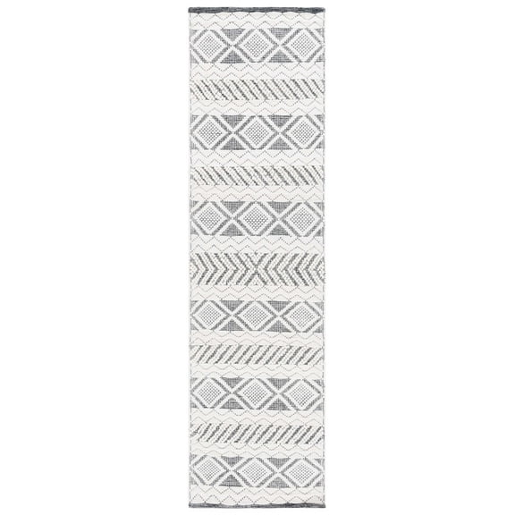 SAFAVIEH Vermont Wenona Aztec Runner Rug, Ivory/Black, 2'3" x 8'