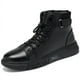 thumbnail image 1 of Botas Martin de cuero italiano de caña alta para hombre, botines negros con plataforma, impermeables, antideslizantes y con absorción de impactos., 1 of 5