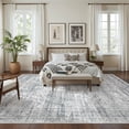 thumbnail image 4 of Roxstand Washable Rugs 8x10, Vintage Distressed Area Rugs for Living Room, Non Slip Accent Bedroom Rug (8'x10', Grey), 4 of 10