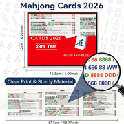 BESTSKY Mahjong Cards – Large Print,Clear,And Easy-To-Read,Waterproof and Stain-Resistant,Perfect for Seniors & Family Game Night,4Pcs