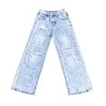 thumbnail image 6 of YunPes Boys Baggy Jeans Ripped Denim Pants Casual Classic Straight Wide Leg Distressed Jeans Y2K Hip Hop Cargo Trousers Washed Jean, 6 of 6
