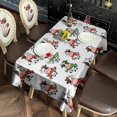 thumbnail image 4 of White Cow Scarf Bow Pattern Rectangle Tablecloth 60"x120",Waterproof Polyester Rectangle Table Cloth, Wipeable Spillproof Polyester Tablecloth for Dining, Camping, Indoor and Outdoor, 4 of 6