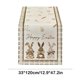 thumbnail image 3 of Cute Rabbits Radish Eggs Themed Tablecloth Linen Printed Table Flag Easter Restaurant Decoration 4 Sizes Available, 3 of 6