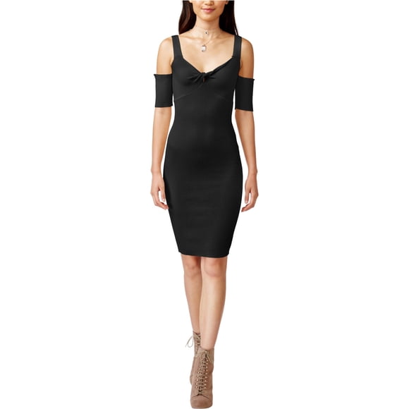 Vestido de suéter ajustado Minkpink para mujer negro extra pequeño
