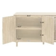thumbnail image 6 of Topcobe Rattan Cabinet, Modern Sideboard, Buffet Storage Cabinet, Accent Cabinet with 4 Doors for Living Room Kitchen Hallway, Natural, 6 of 11