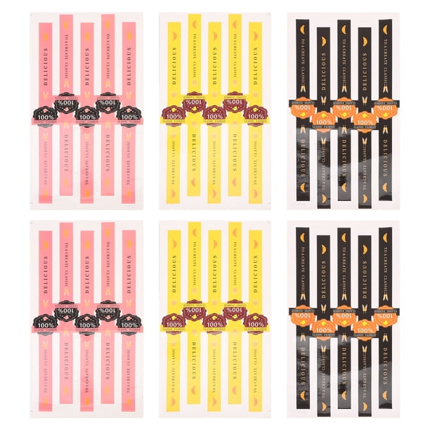 50 pegatinas autoadhesivas para regalo (10 rosas, 10 negras y 30 amarillas por cada 50)