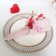 thumbnail image 5 of Anillos románticos de servilleta con flores artificiales en forma de corazón para la decoración de la mesa de bodas, aniversarios y San Valentín, 5 of 9