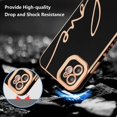 thumbnail image 3 of for iPhone 11 Case 6.1 inches Luxury Plating Case Cover,Cute Love Heart Phone Case,Slim Soft TPU Shockproof Bumper Case with Full Camera Protection,Electroplated Case for Women Girls,Black, 3 of 9