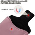 thumbnail image 3 of Haosy Dusty Rose Golf Mallet Putter Cover Strong Magnetic Leather Golf Club Headcover Closure, 3 of 7