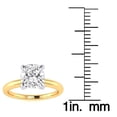 thumbnail image 4 of SuperJeweler 1 1/2 Carat Cushion Cut Moissanite Solitaire Engagement Ring in 14 Karat Yellow Gold, 4 of 5
