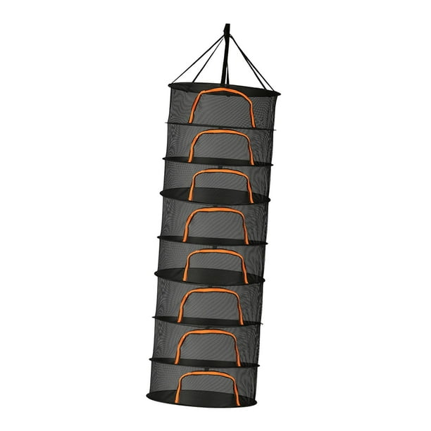 Tendedero plegable para plantas con cremallera, plegable, para colgar y secar peces. 8 capas