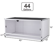 ToxiRium 40x16x16inch 40 Gallon Stackable PVC Reptile Enclosure for Bearded Dragon, Lizard and Snake, Large Terrarium with Sliding Door Lock