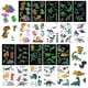 thumbnail image 1 of 10 hojas de tatuajes temporales de dinosaurios para niños, tatuajes que brillan en la oscuridad, temporales para niños, dibujos animados temporales a prueba de agua, 1 of 5