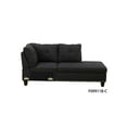 thumbnail image 5 of Hommoo Linen Living Room Furniture Set, Modern Nailhead Trim L-Shaped Sectional Couch and Sofa Set with Cup Holder, Right Side, Black Grey, 5 of 8