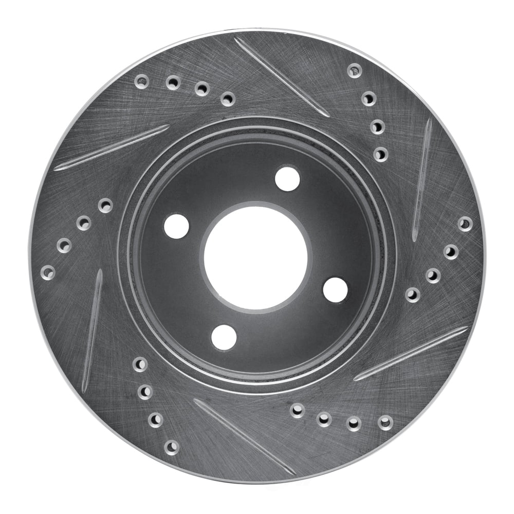 Dynamic Friction Company 631-53002L DFC Brake Rotor - Drilled And Slotted - Silver