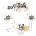 thumbnail image 1 of Miangastore 4 Pcs Pinces à Cheveux de Mariage, Accessoire de Cheveux Floral avec Strass pour Femmes et Filles, 1 of 8
