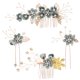 thumbnail image 1 of peinetas para el pelo de boda, tocado floral para novia, tocado con diamantes de imitación, accesorios para el pelo de boda para mujeres y niñas., 1 of 5