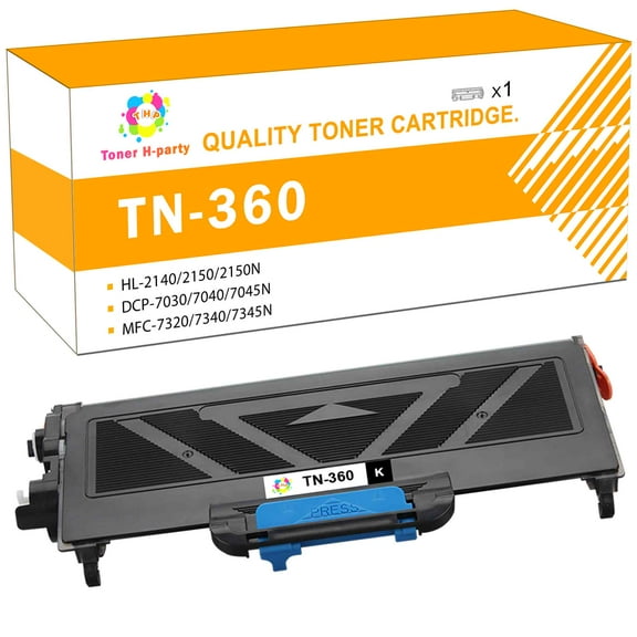 Toner H-Party Compatible Toner Cartridge for Brother TN-360 for Use with HL-2140 2150 2150N 2170 2170W, DCP-7030 7040 7045N, MFC-7320 7340 7345N 7345DN 7440N 7450 7840W (Black,1-Pack)