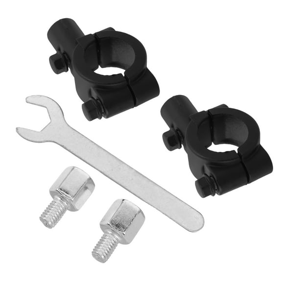 Milisten Aluminum Alloy Motorcycle Rearview Mirror Mount Clamp Adjustable Angles Safety Accessory Assorted Colors