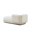 thumbnail image 3 of Miniyam Boucle Chaise Lounge Chair, One Arm Upholstered Chaise Sofa with Single-Sided Back and Legs for Living Room, Beige, 3 of 7