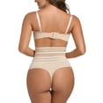 thumbnail image 7 of ANYFIT WEAR 2 Pack Shapewear Thong Panties for Women High Waist Tummy Control Body Shaper Seamless Slimmer Underwear Beige L, 7 of 7