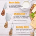 thumbnail image 4 of Charcuterie Boards Heart Shaped Cheese Board And Set  Mothers Day Wood Platter Small Servers Home Wedding Gifts, 4 of 7