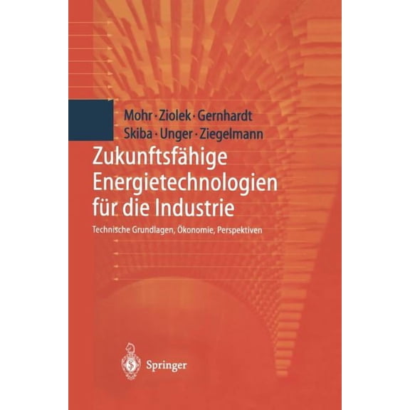 ZukunftsfÃ¤hige Energietechnologien FÃ¼r Die Industrie: Technische Grundlagen, Ãkonomie, Perspektiven, (Paperback)