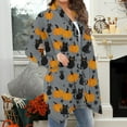 thumbnail image 6 of Feancey Open Front Cardigans for Women Halloween Pumpkin Print Kimono Jacket Holiday Casual Plus Size Cardigan Lightweight Shawls Multicolor L, 6 of 8