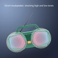 thumbnail image 4 of Luces portátiles Audio Bluetooth Altavoces portátiles Sonido DJ para interiores y exteriores Altavoces estéreo, luces de fiesta parpadeantes y radio FM Altavoces Bluetooth Audio Bluetooth verde, 4 of 8
