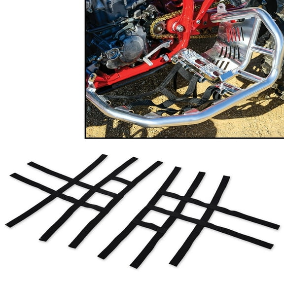 PIT66 Black Nerf Bar Nets Fit for ATV Honda TRX450R 400EX 400X 300EX 300X Webbing 2006-2011