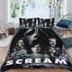 thumbnail image 2 of Película Scream Conjunto de sábanas temático, trío de piezas, cómodo y amigable con la piel, diseño único, regalo de decoración para el hogar para familiares, amigos y fans,140cm *210cm, 2 of 6