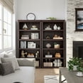 thumbnail image 4 of Aoile 5 Tier Farmhouse Bookshelf, 12.7" x 31.4" x 67.4" Heavy Duty Freestanding Bookcase, Bookshelves with Storage Open Display for Home Office, Living Room, Bed Room, Bathroom, Cherry, 4 of 10