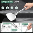 thumbnail image 3 of Walchoice Kitchen Utensils Set, 4 PCS Stainless Steel Cooking Tools, Metal Kitchen Tools Set with Ladle Skimmer Solid Turner Slotted Turner, Heat Resistant & Dishwasher Safe, 3 of 7